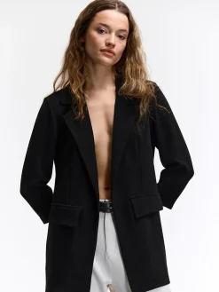 GATE Strukturalna marynarka z rękawami 3/4| Kurtki I Płaszcze·Żakiety