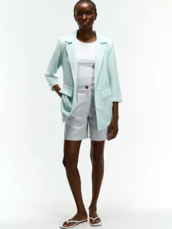 GATE Strukturalna marynarka z rękawami 3/4| Kurtki I Płaszcze·Żakiety