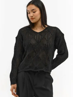 GATE Strukturalny sweter z dzianiny| Swetry I Bluzy·Swetry