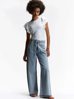 GATE Strukturyzowany top z falbanami| Koszulki I Topy·Topy