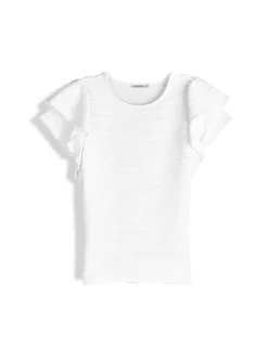 GATE Strukturyzowany top z falbanami| Koszulki I Topy·Topy