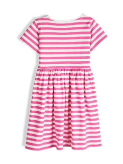 GATE Sukienka bawełniana w paski z serduszkiem|Dzieci Dziewczynki·Sukienki