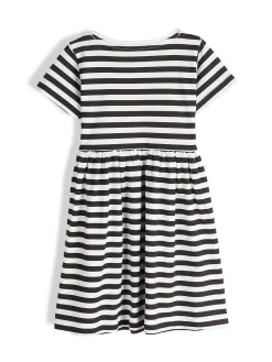 GATE Sukienka bawełniana w paski z serduszkiem|Dzieci Dziewczynki·Sukienki