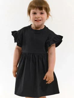 GATE Sukienka bawełniana z falbanką|Dzieci Dziewczynki·Sukienki