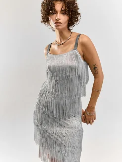 GATE Sukienka damska z frędzlami| Kategorie·Sukienki