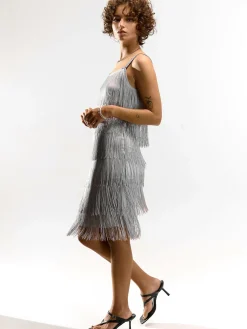 GATE Sukienka damska z frędzlami| Kategorie·Sukienki