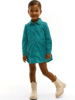 GATE Sukienka koszulowa z długim rękawem|Dzieci Dziewczynki·Sukienki