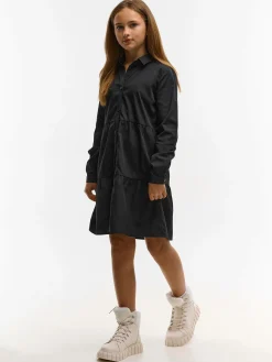 GATE Sukienka koszulowa z długim rękawem|Dzieci Dziewczynki·Sukienki