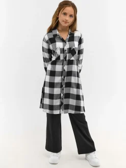 GATE Sukienka koszulowa z długim rękawem|Dzieci Dziewczynki·Sukienki