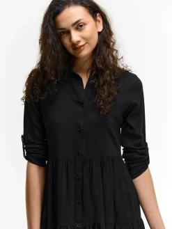 GATE Sukienka koszulowa z wiskozy| Kategorie·Sukienki