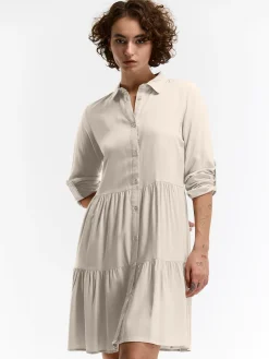 GATE Sukienka koszulowa z wiskozy| Kategorie·Sukienki