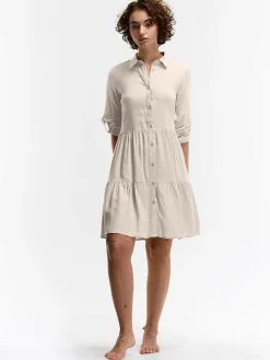 GATE Sukienka koszulowa z wiskozy| Kategorie·Sukienki