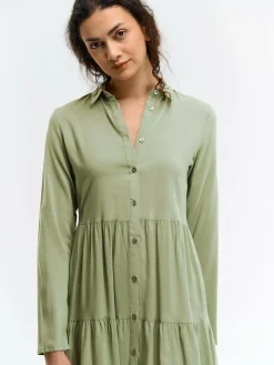 GATE Sukienka koszulowa z wiskozy| Kategorie·Sukienki