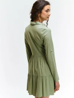 GATE Sukienka koszulowa z wiskozy| Kategorie·Sukienki