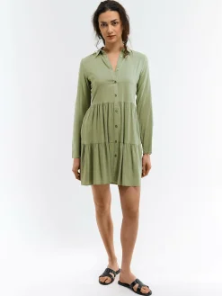 GATE Sukienka koszulowa z wiskozy| Kategorie·Sukienki