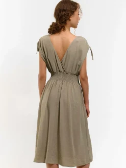 GATE Sukienka midi z dekoltem w kształcie litery V| Kategorie·Sukienki