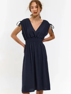 GATE Sukienka midi z dekoltem w kształcie litery V| Kategorie·Sukienki