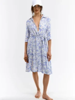 GATE Sukienka midi z nadrukiem i paskiem| Kategorie·Sukienki