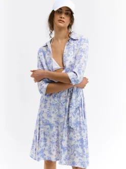 GATE Sukienka midi z nadrukiem i paskiem| Kategorie·Sukienki