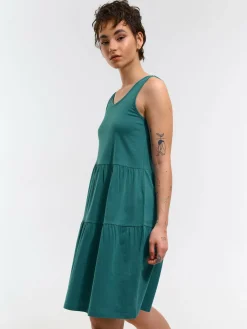 GATE Sukienka mini bez rękawów, marszczona| Kategorie·Sukienki