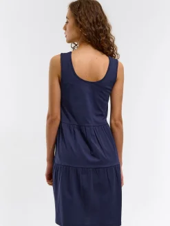 GATE Sukienka mini bez rękawów, marszczona| Kategorie·Sukienki