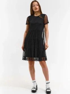 GATE Sukienka mini z siateczki| Kategorie·Sukienki