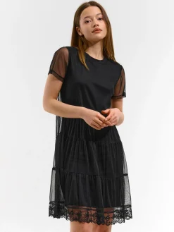 GATE Sukienka mini z siateczki| Kategorie·Sukienki