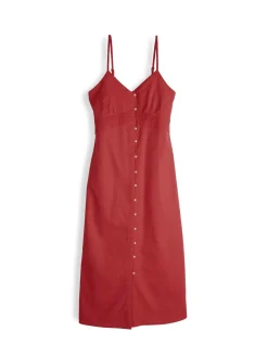 GATE Sukienka na ramiączkach z domieszką lnu| Kategorie·Sukienki