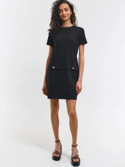 GATE Sukienka o prostym kroju z kieszeniami| Kategorie·Sukienki
