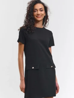 GATE Sukienka o prostym kroju z kieszeniami| Kategorie·Sukienki