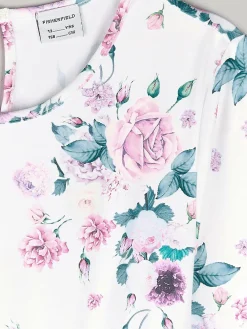 GATE Sukienka w kwiaty wykonana z miękkiej dzianiny|Dzieci Dziewczynki·Ostatnie Sztuki Ubrania Dla Dziewczynek|Dziewczynki·Sukienki