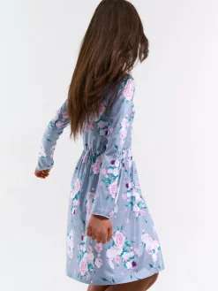 GATE Sukienka w kwiaty wykonana z miękkiej dzianiny|Dzieci Dziewczynki·Sukienki