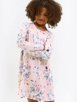 GATE Sukienka w kwiaty wykonana z miękkiej dzianiny|Dzieci Dziewczynki·Sukienki