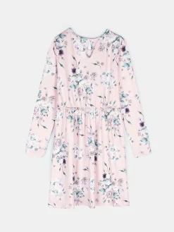 GATE Sukienka w kwiaty wykonana z miękkiej dzianiny|Dzieci Dziewczynki·Sukienki