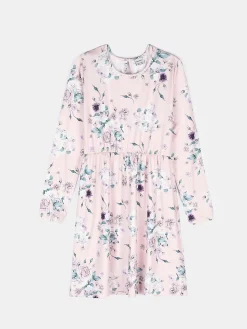 GATE Sukienka w kwiaty wykonana z miękkiej dzianiny|Dzieci Dziewczynki·Sukienki