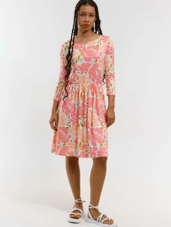 GATE Sukienka w kwiaty z rękawem 3/4| Kategorie·Sukienki