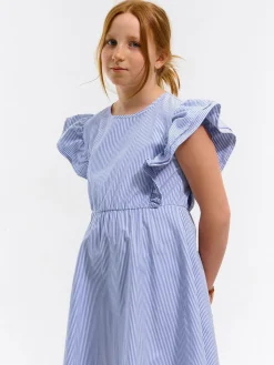 GATE Sukienka w paski z falbankami|Dzieci Dziewczynki·Sukienki