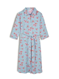 GATE Sukienka w paski z kwiatowym nadrukiem| Kategorie·Sukienki