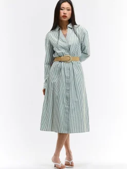 GATE Sukienka w paski z paskiem| Kategorie·Sukienki