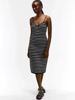 GATE Sukienka w prążki na ramiączkach| Kategorie·Sukienki