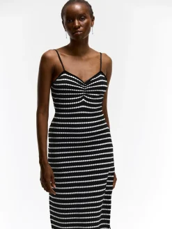 GATE Sukienka w prążki na ramiączkach| Kategorie·Sukienki