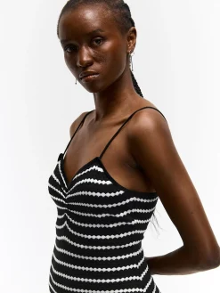 GATE Sukienka w prążki na ramiączkach| Kategorie·Sukienki