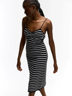 GATE Sukienka w prążki na ramiączkach| Kategorie·Sukienki