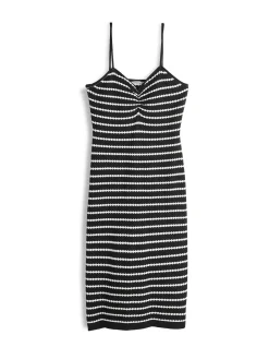 GATE Sukienka w prążki na ramiączkach| Kategorie·Sukienki