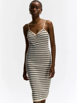 GATE Sukienka w prążki na ramiączkach| Kategorie·Sukienki
