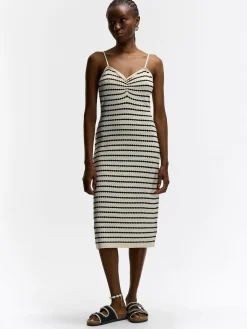 GATE Sukienka w prążki na ramiączkach| Kategorie·Sukienki
