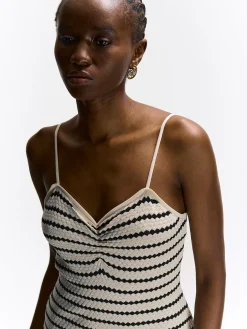 GATE Sukienka w prążki na ramiączkach| Kategorie·Sukienki