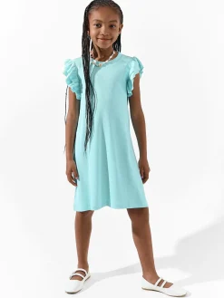 GATE Sukienka w prążki z bawełny|Dzieci Dziewczynki·Sukienki