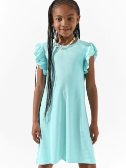 GATE Sukienka w prążki z bawełny|Dzieci Dziewczynki·Sukienki