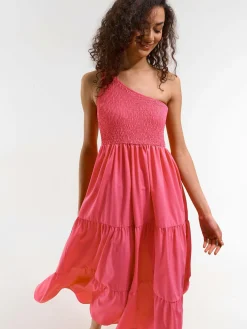 GATE Sukienka z asymetrycznymi ramionami| Kategorie·Sukienki